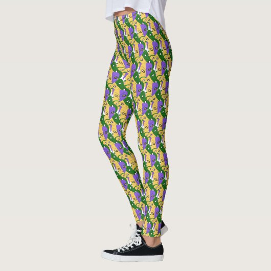 Leggings Mardi Gras Tragic Comic Mask (Gauche)