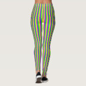 Leggings Mardi Gras Vert, Jaune, Violet (Dos)