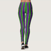 Leggings Mardi Gras Verticales Stripes & Fleur de Lys (Dos)