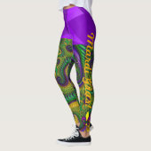 Leggings Mardi Gras Violet Jambes de femmes Pantalons viole (Gauche)