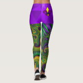 Leggings Mardi Gras Violet Jambes de femmes Pantalons viole (Dos)
