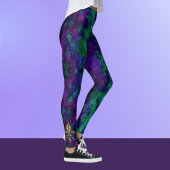 Leggings Mardi Gras Violet Vert Fleur di Lis