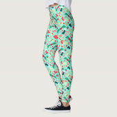 Leggings Mare Vert Noël Motif Coloré vacances (Gauche)