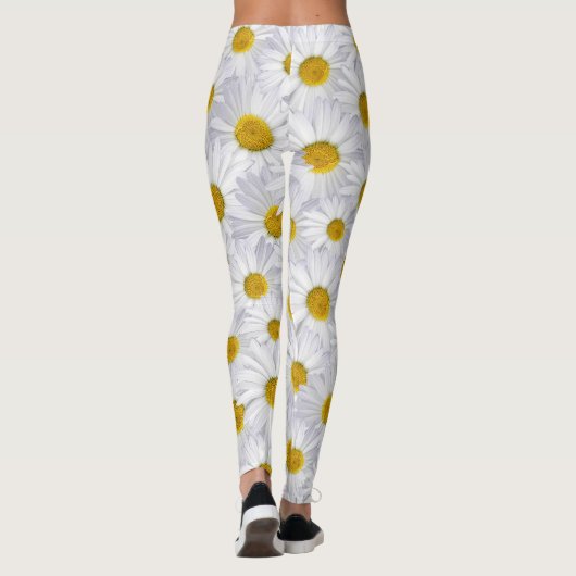 Leggings marguerites blanches (Dos)