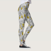 Leggings Marguerites centrées sur le jaune (Droite)