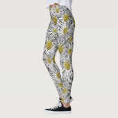Leggings Marguerites centrées sur le jaune (Gauche)