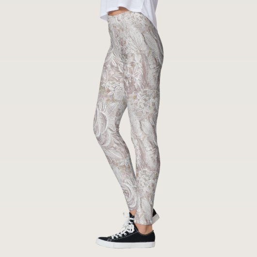 Leggings Mariage blanc dentelle (Gauche)