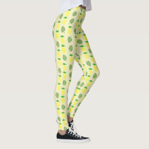 Leggings Mariage d'été tropical Ananas et Palm Feuille