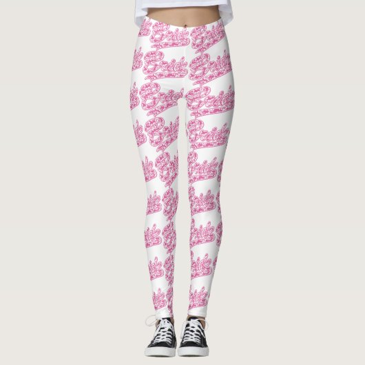 Leggings Mariée à Fleur Rose (Devant)