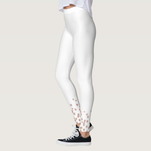 Leggings Mariée Rose Gold Paillettes Blanches (Gauche)