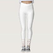 Leggings Mariée Rose Gold Paillettes Blanches (Devant)