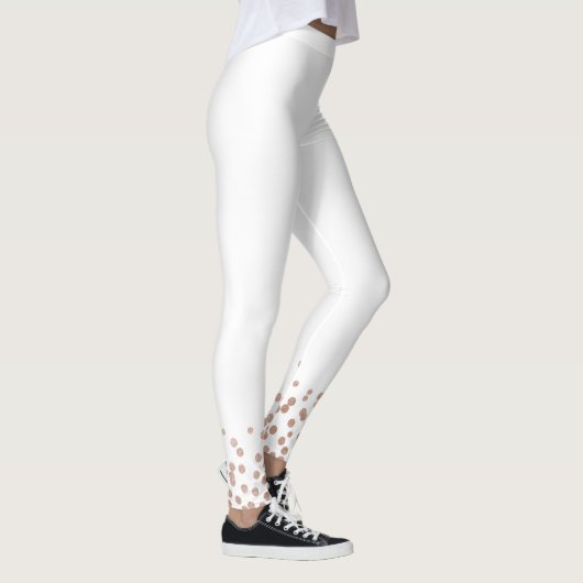 Leggings Mariée Rose Gold Paillettes Blanches (Droite)