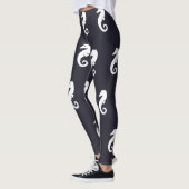 Leggings marine bleu et blanc SEAHORSE nautique (Gauche)