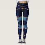 Leggings Marine Blue Gold Parties scintillant Marble Gemsto<br><div class="desc">Leggings avec Agate Navy Blue Gold Gemstone Marble Geode Parties scintillant Étincelle Personnalisée Anniversaire - Anniversaire ou Mariage Cadeau / Fournisseur - ou Ajouter votre lettre / Nom - Texte - Faire votre cadeau spécial - Redimensionner et déplacer ou supprimer et ajouter du texte / des éléments avec outil de...</div>