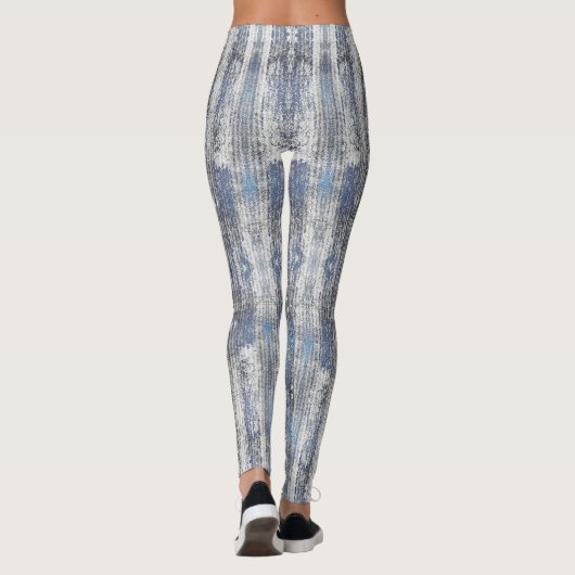 Leggings Marine Blue Grunge Denim Texture | (Dos)