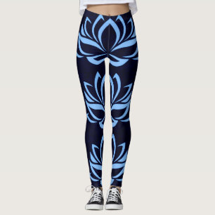 Leggings Marine et guêtres bleu-clair de conception de
