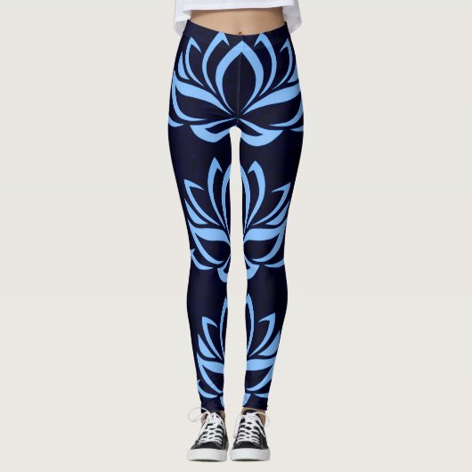 Leggings Marine et guêtres bleu-clair de conception de (Devant)