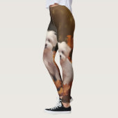 Leggings Marionnette maltaise Automne Citrouille délice (Gauche)