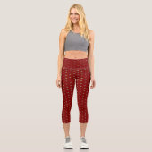 Leggings Maroon Capri élégant pour mode de vie act (Recto)