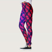 Leggings Maroon couleur géométrique design simple (Gauche)