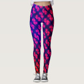 Leggings Maroon couleur géométrique design simple (Devant)