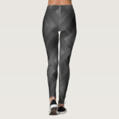 Leggings Maroon couleur géométrique design simple (Dos)