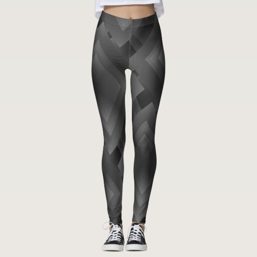 Leggings Maroon couleur géométrique design simple (Devant)