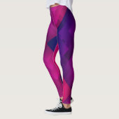Leggings Maroon couleur géométrique design simple (Gauche)