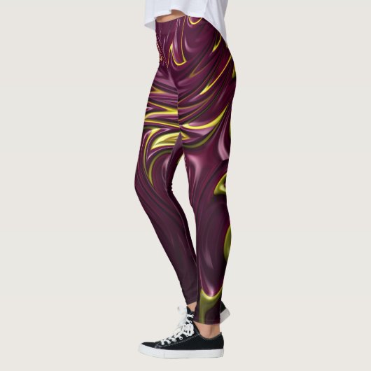 Leggings ~ maroon gold (Links)