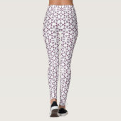 Leggings Maroon/Plum Valentine Legings géométriques pour fe (Dos)
