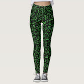 Leggings Marque d'interrogation verte (Devant)