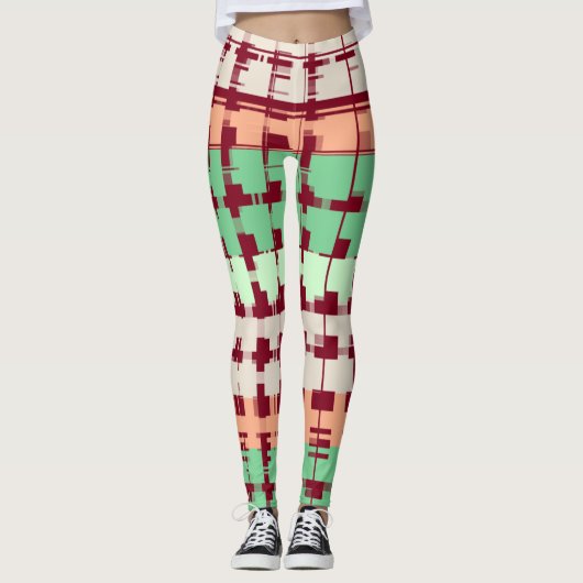 Leggings Marron avec des couleurs pastel (Devant)