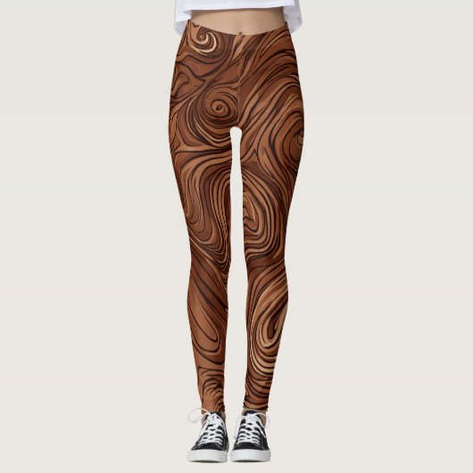 Leggings Marron – Stylés, Confortables & Polyvalen (Devant)