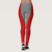 Leggings Mascotte de l'équipe et du ventilateur rouge et gr (Dos)