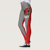 Leggings Mascotte de l'équipe et du ventilateur rouge et gr (Gauche)