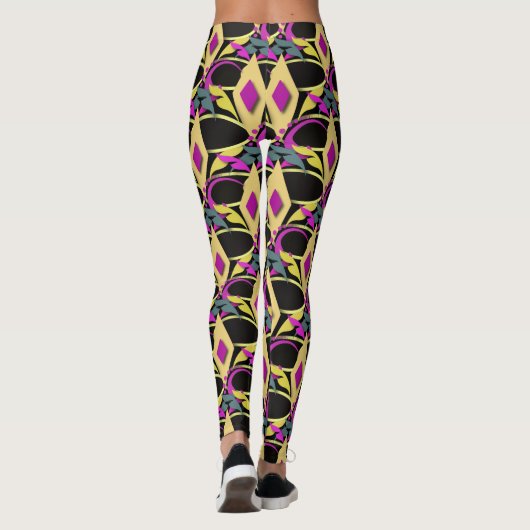 Leggings Masque Mardi Gras Coloré (Dos)