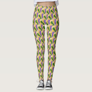 Leggings Masque Tragique Comique de Mardi Gras