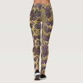 Leggings Masques Mardi Gras Gold et Purple ajustés (Dos)