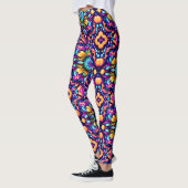 Leggings MASSIVELY BRIGHT DESIGN ~ Purple Orange ~  (Gauche)