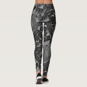 Leggings Matrices de tisonnier et guêtres noires et (Dos)