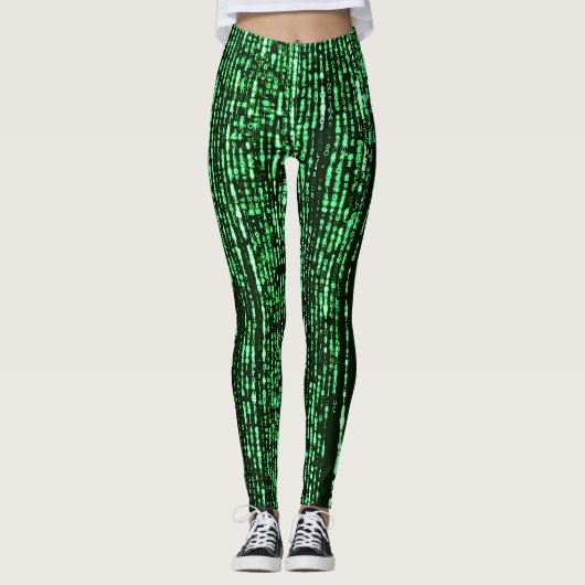 Leggings Matrix code Be a warrior againt the system (Devant)