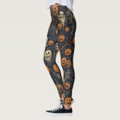 Leggings Matte Éffrayant Citrouille Ghost (Gauche)