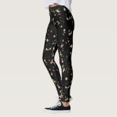 Leggings Matte Gold et Rose Gold Flakes Noir (Gauche)