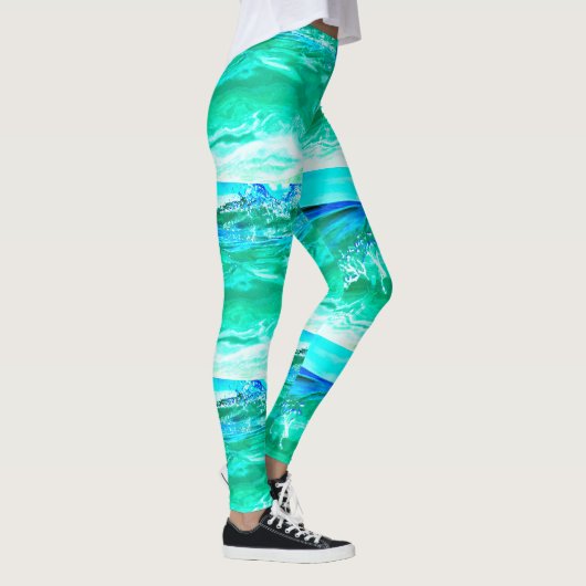 Leggings Maui ondule Thunder_Cove bleu/vert (Droite)