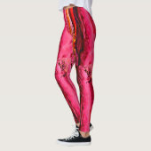Leggings Maui vagues Thunder_Cove rose/rouge rayé (Gauche)