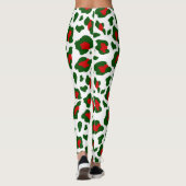 Leggings mauvais empreinte de léopard de noël (Dos)