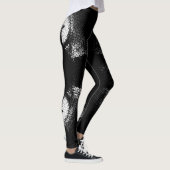 Leggings Mauvais yeux de chat demi-ton noir et blanc graphi (Droite)