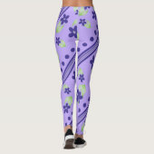 Leggings Mauve Avec Fleurs Violettes (Dos)