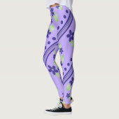 Leggings Mauve Avec Fleurs Violettes (Gauche)