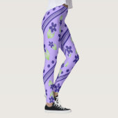 Leggings Mauve Avec Fleurs Violettes (Droite)